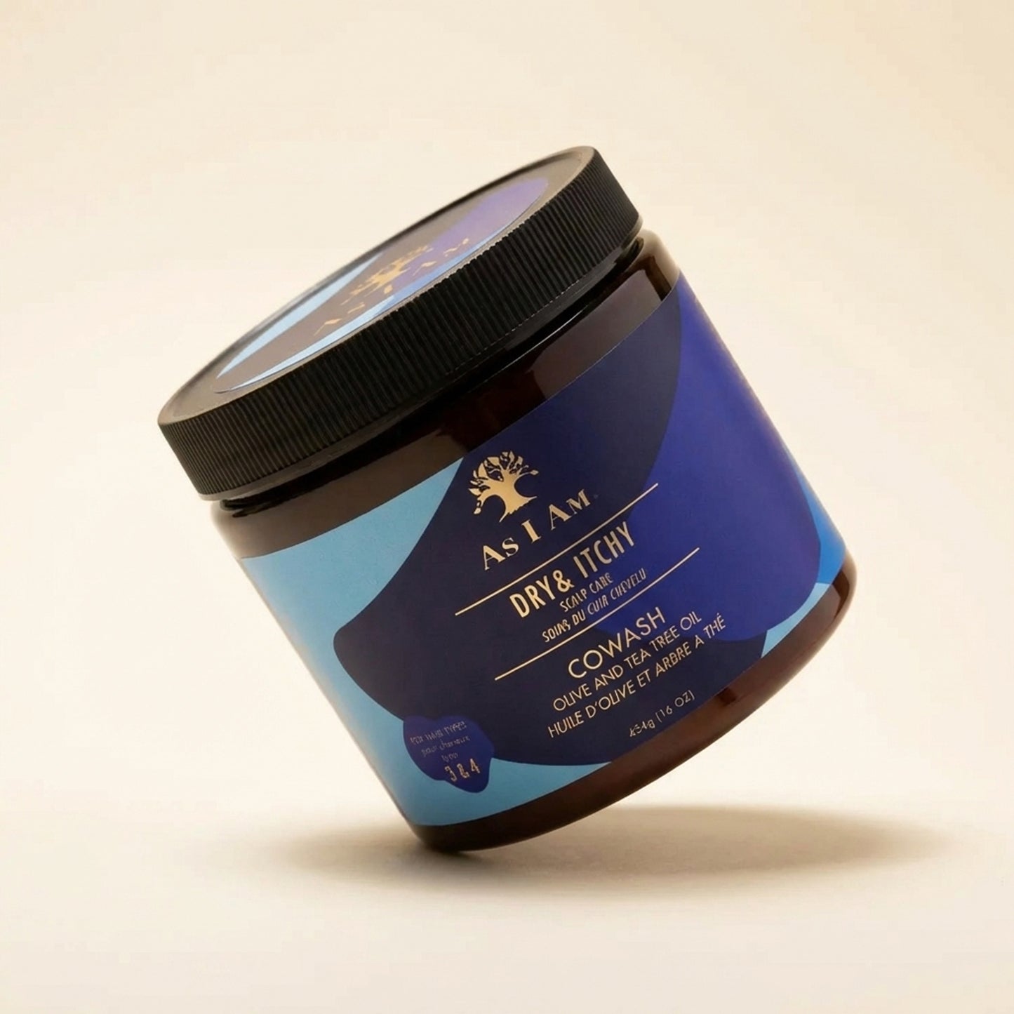 As I Am Dry and Itchy Scalp Care Olive and Tea Tree Oil Co-Wash (454g) - Three-Quarter (45°)