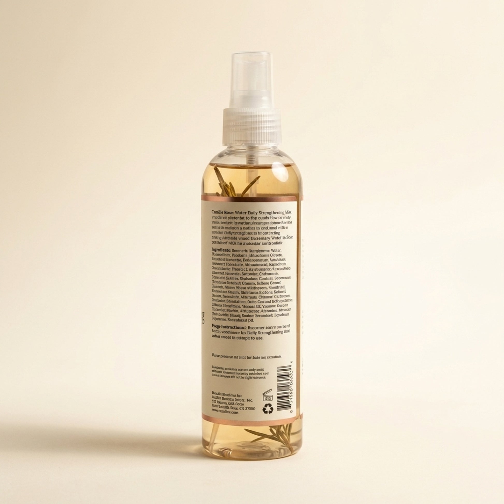 Camille Rose Rosemary Water Daily Strengthening Mist 236ml - Back / Ingredients