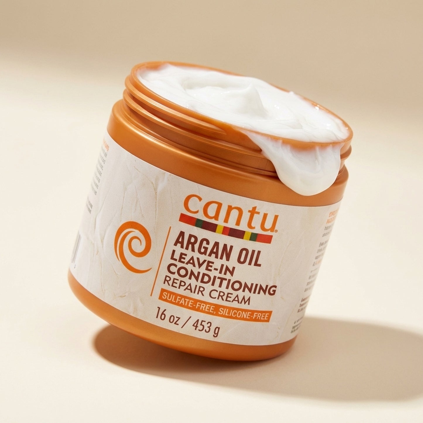 Cantu Argan Oil Leave-In Conditioning Repair Cream 16oz - Three-Quarter (45°)