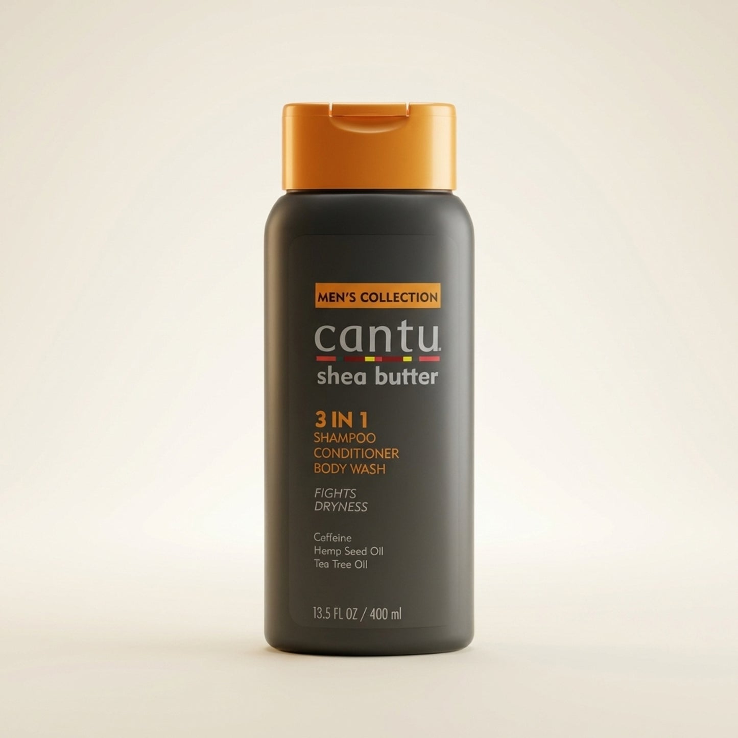 Cantu Men's 3-in-1 Shampoo Conditioner & Body Wash 400ml - Hero (Front-Facing)