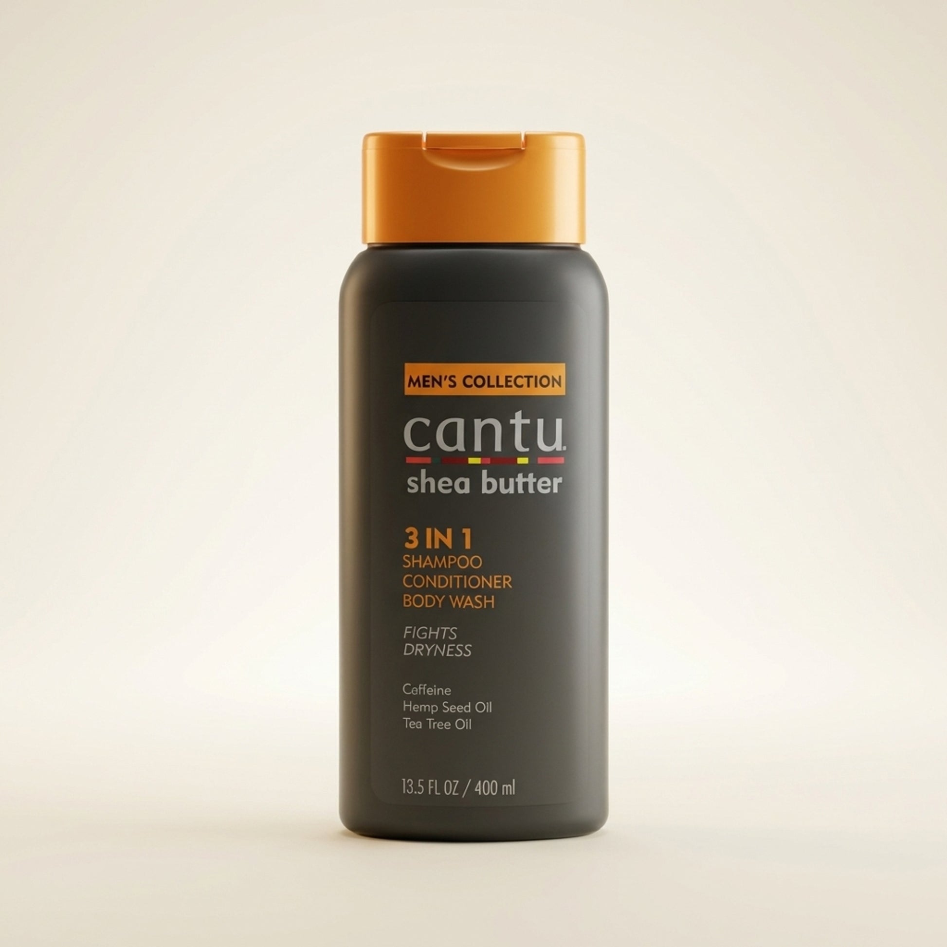 Cantu Men's 3-in-1 Shampoo Conditioner & Body Wash 400ml - Hero (Front-Facing)
