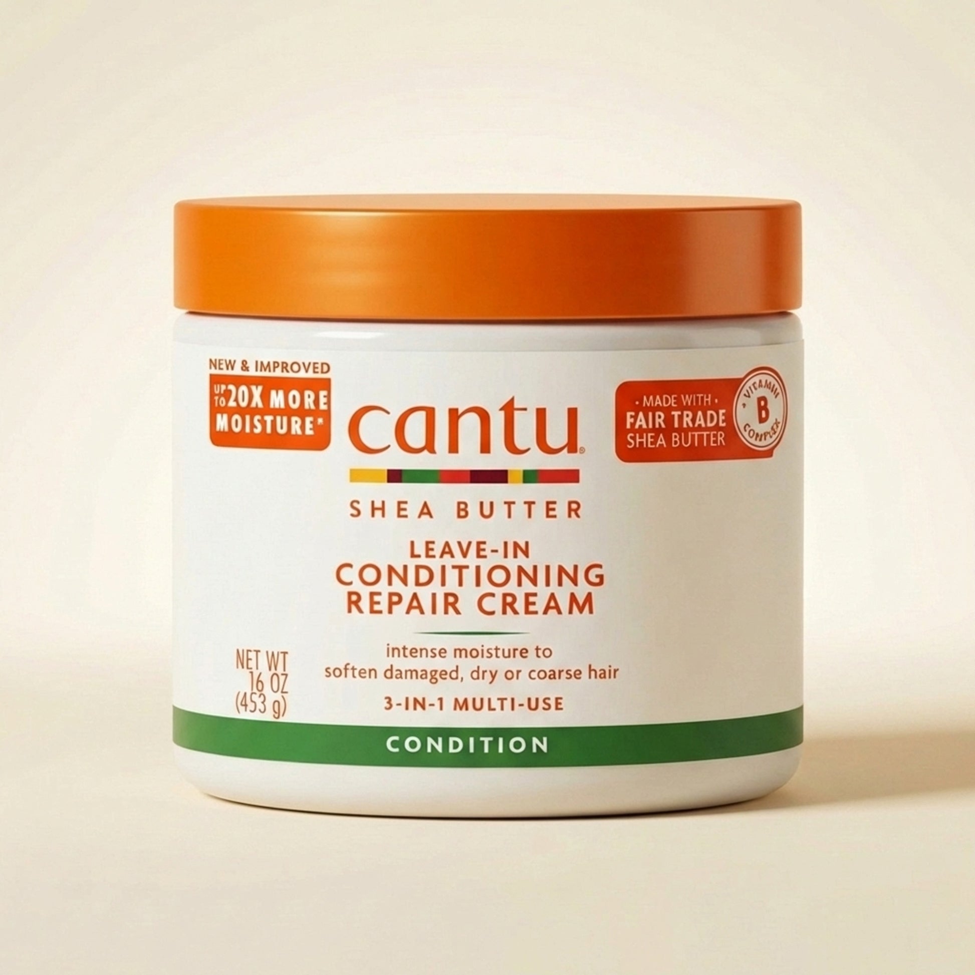 Cantu Shea Butter Leave-In Conditioning Repair Cream (453g / 16oz) - Hero (Front-Facing)