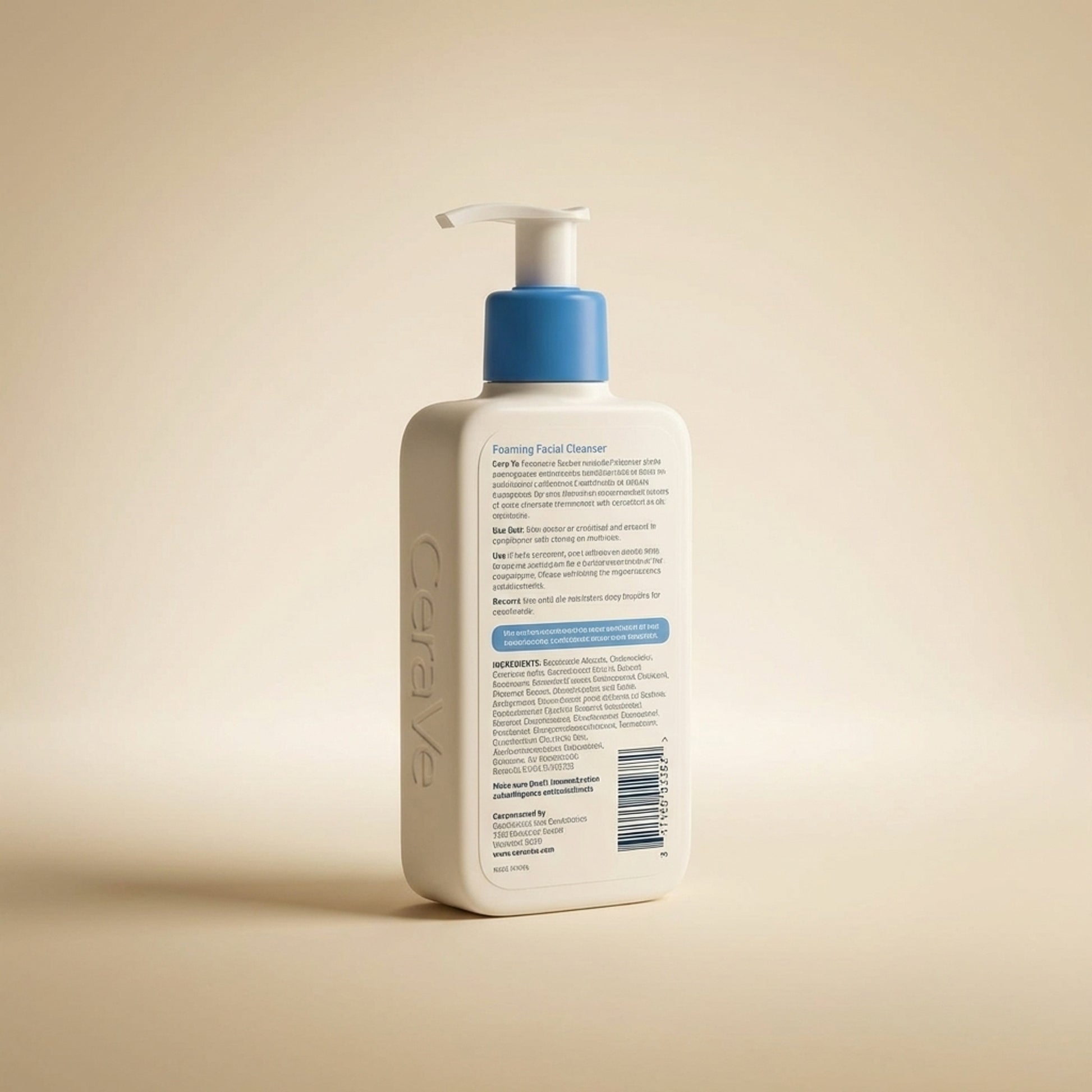CeraVe Foaming Facial Cleanser 236ml - Back / Ingredients