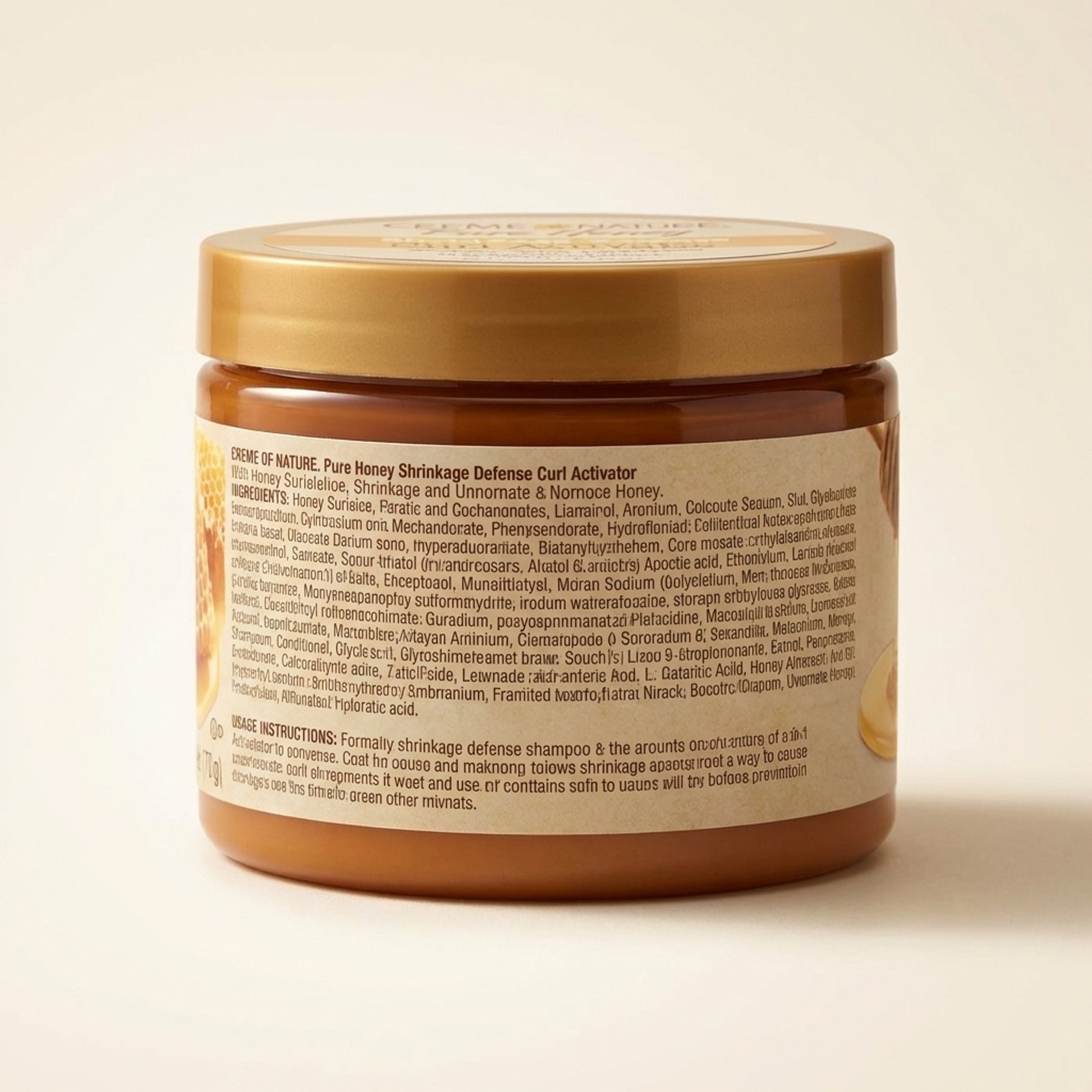 Creme of Nature Pure Honey Shrinkage Defense Curl Activator 10.5oz - Back / Ingredients
