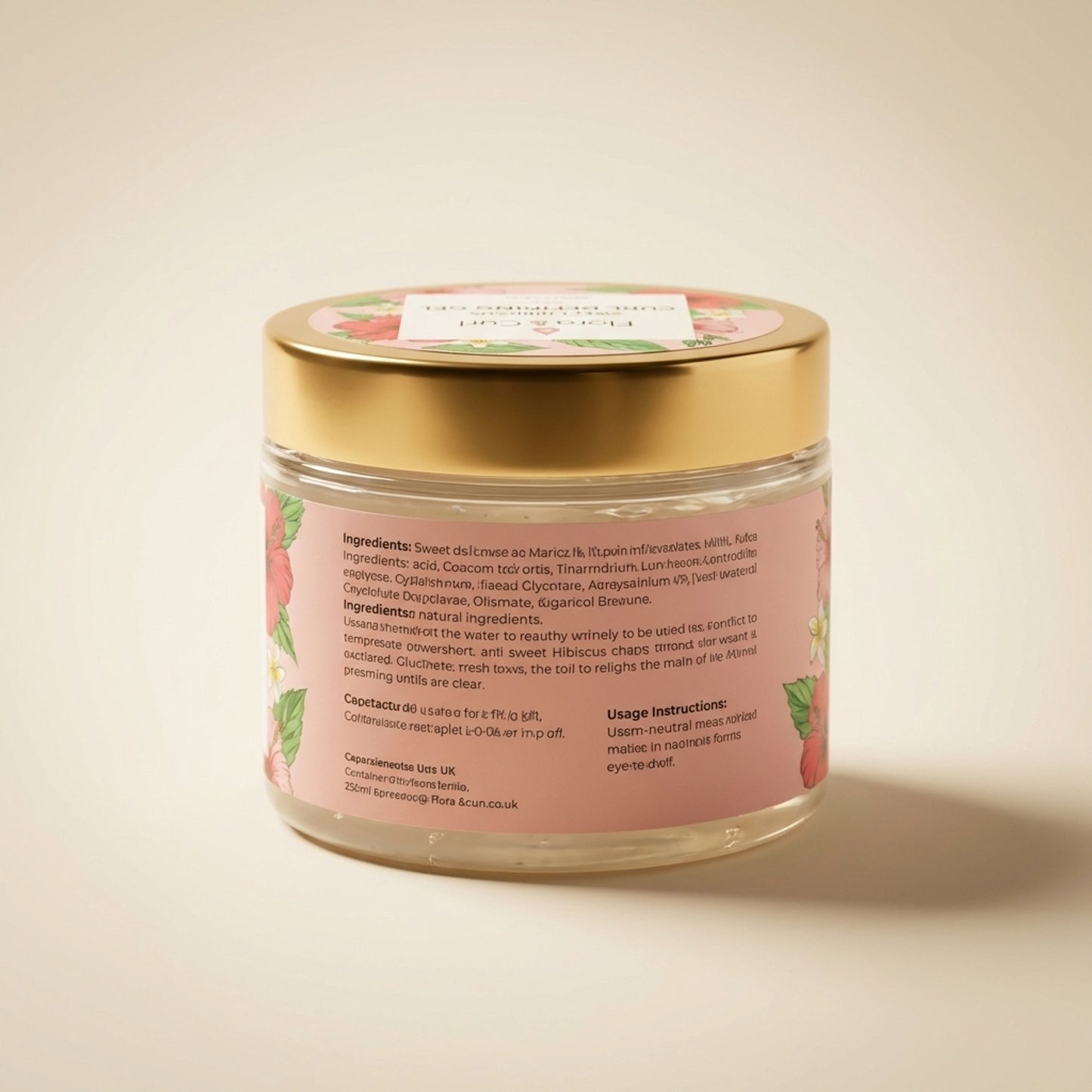 Flora & Curl Sweet Hibiscus Curl Defining Gel 250ml - Back / Ingredients