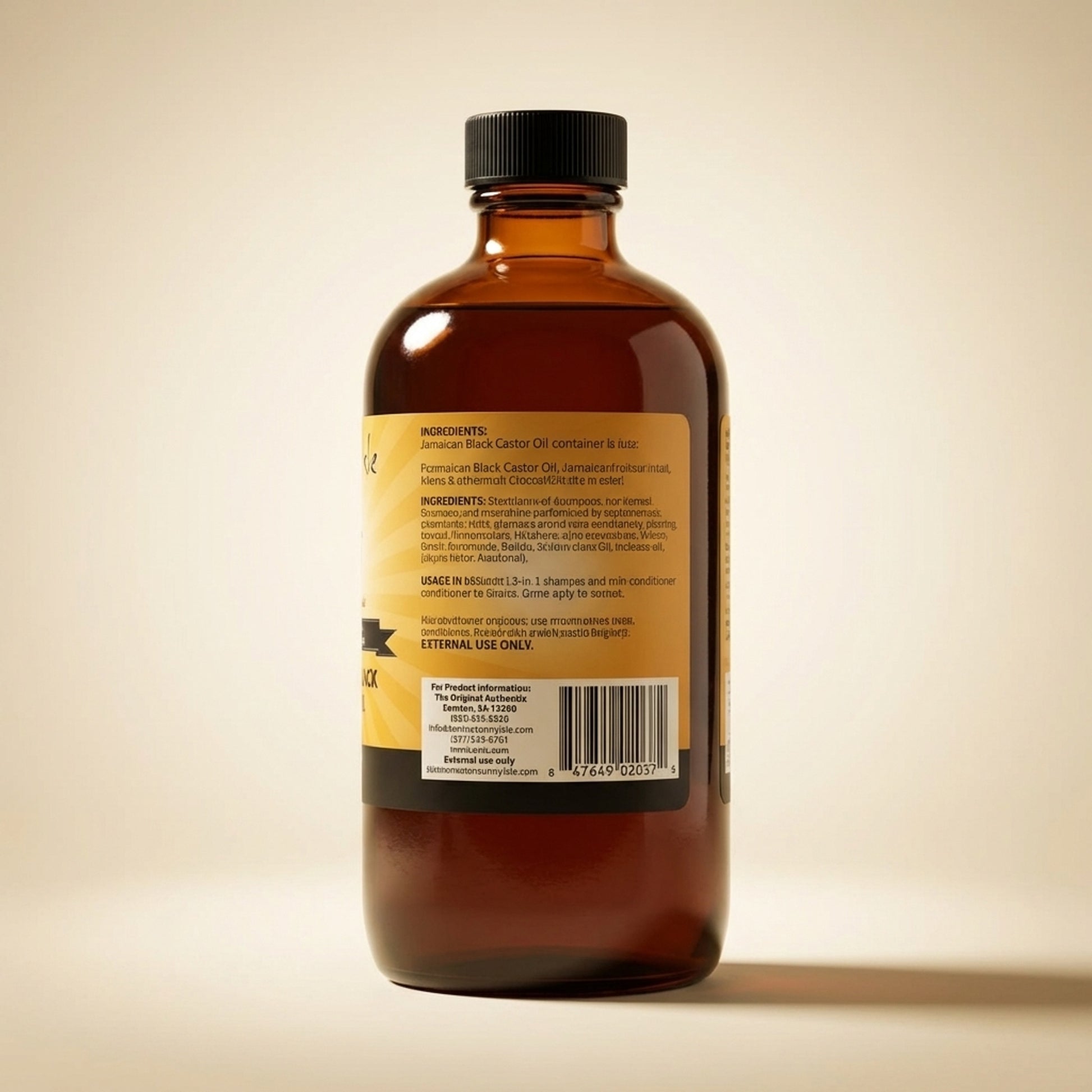 Jamaican Black Castor Oil Original - Back / Ingredients