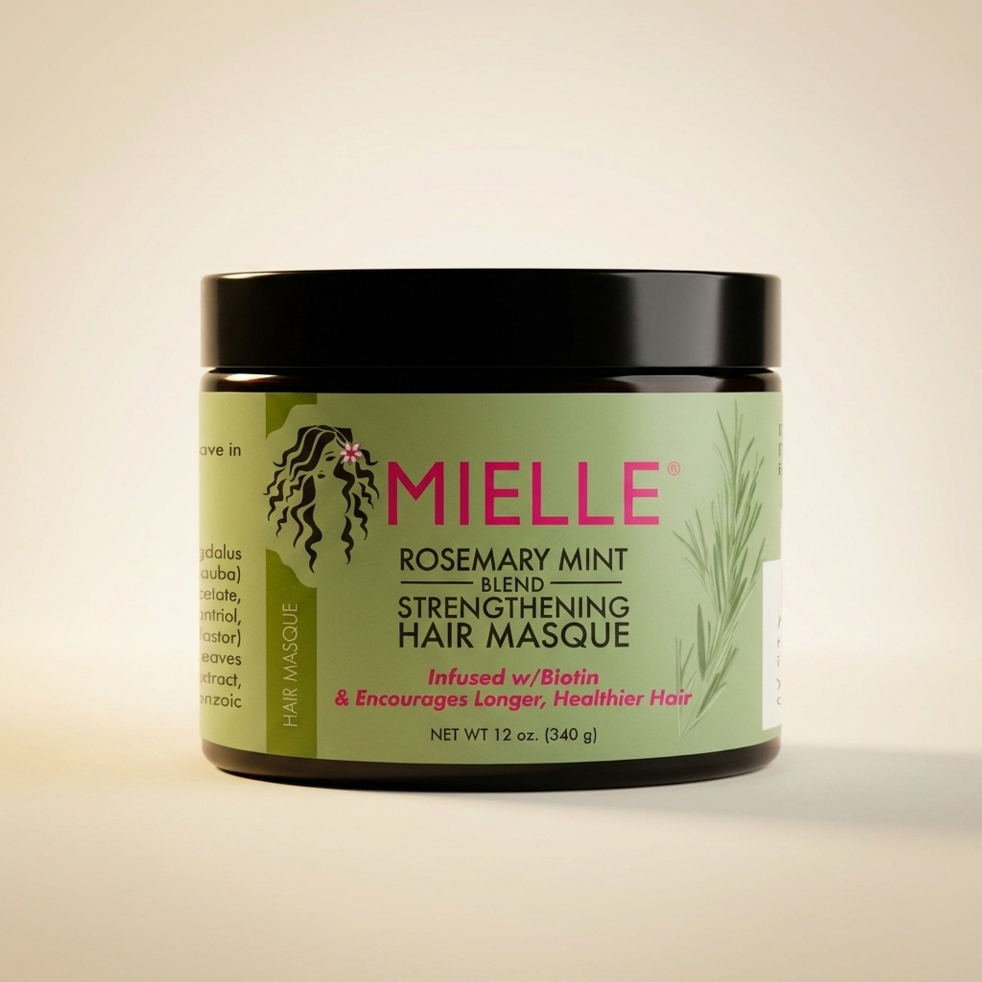 Mielle Organics Rosemary Strengthening Hair Masque - Three-Quarter (45°)