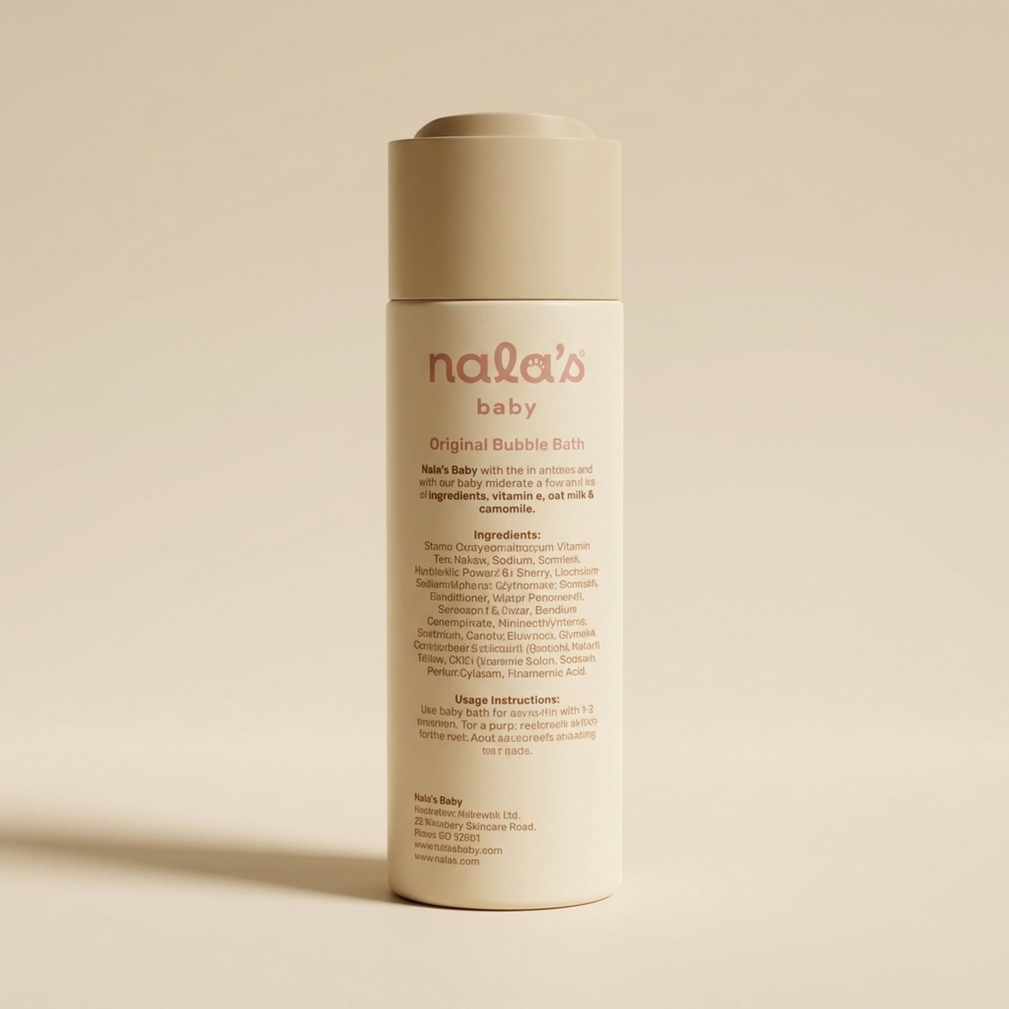 Nala's Baby Original Bubble Bath 200ml - Back / Ingredients