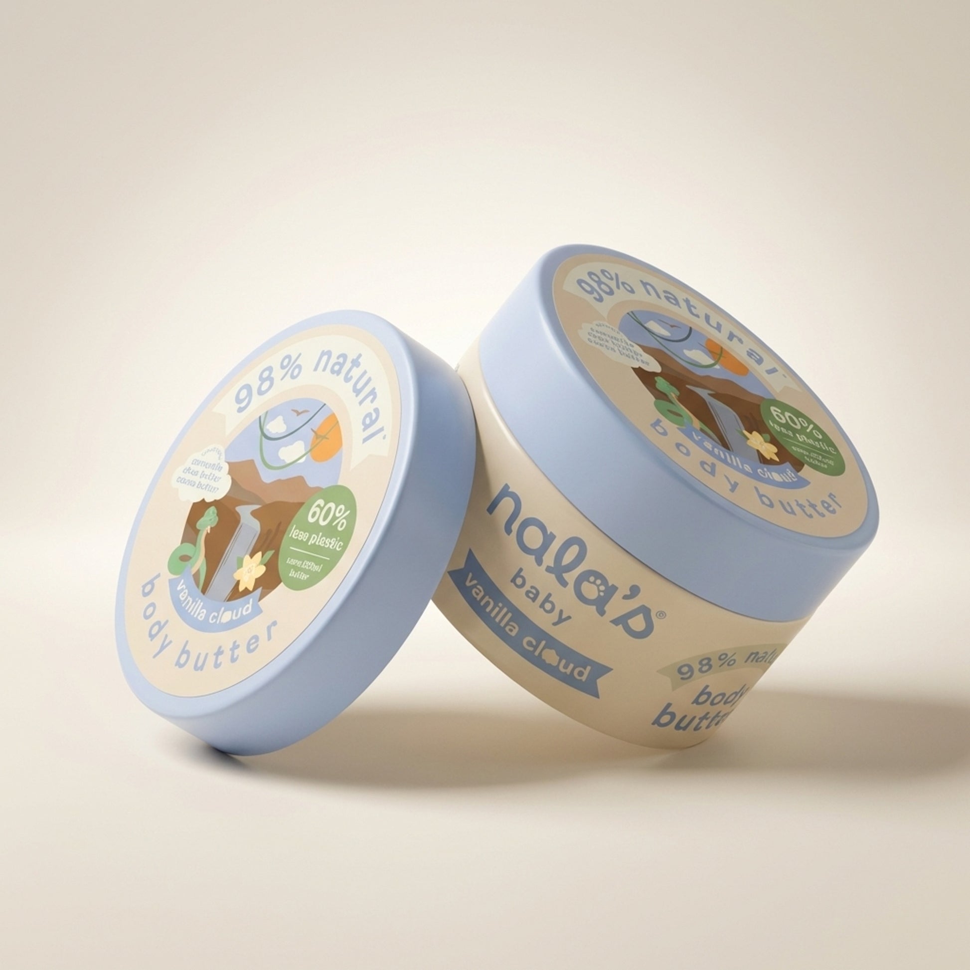 Nala's Baby Vanilla Cloud Body Butter 200ml - Three-Quarter (45°)