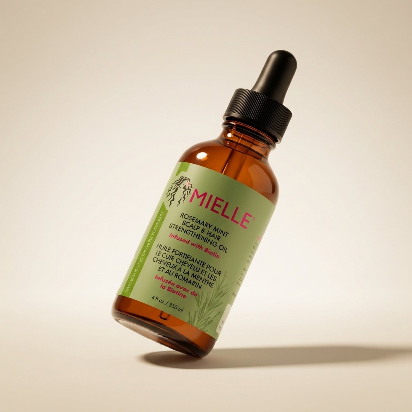Rosemary Mint Scalp & Hair Strengthening Oil - Three-Quarter (45°)