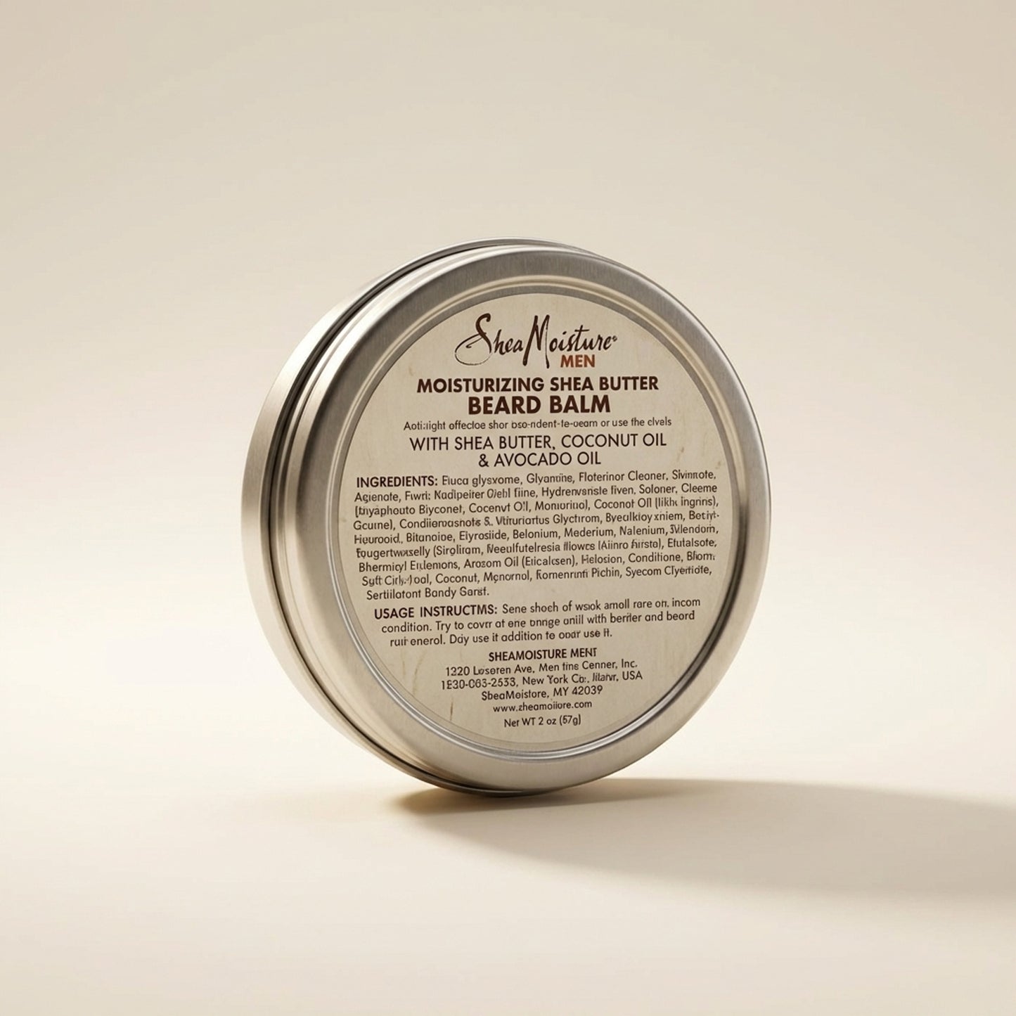 SheaMoisture Men's Moisturizing Shea Butter Beard Balm 57g - Back / Ingredients