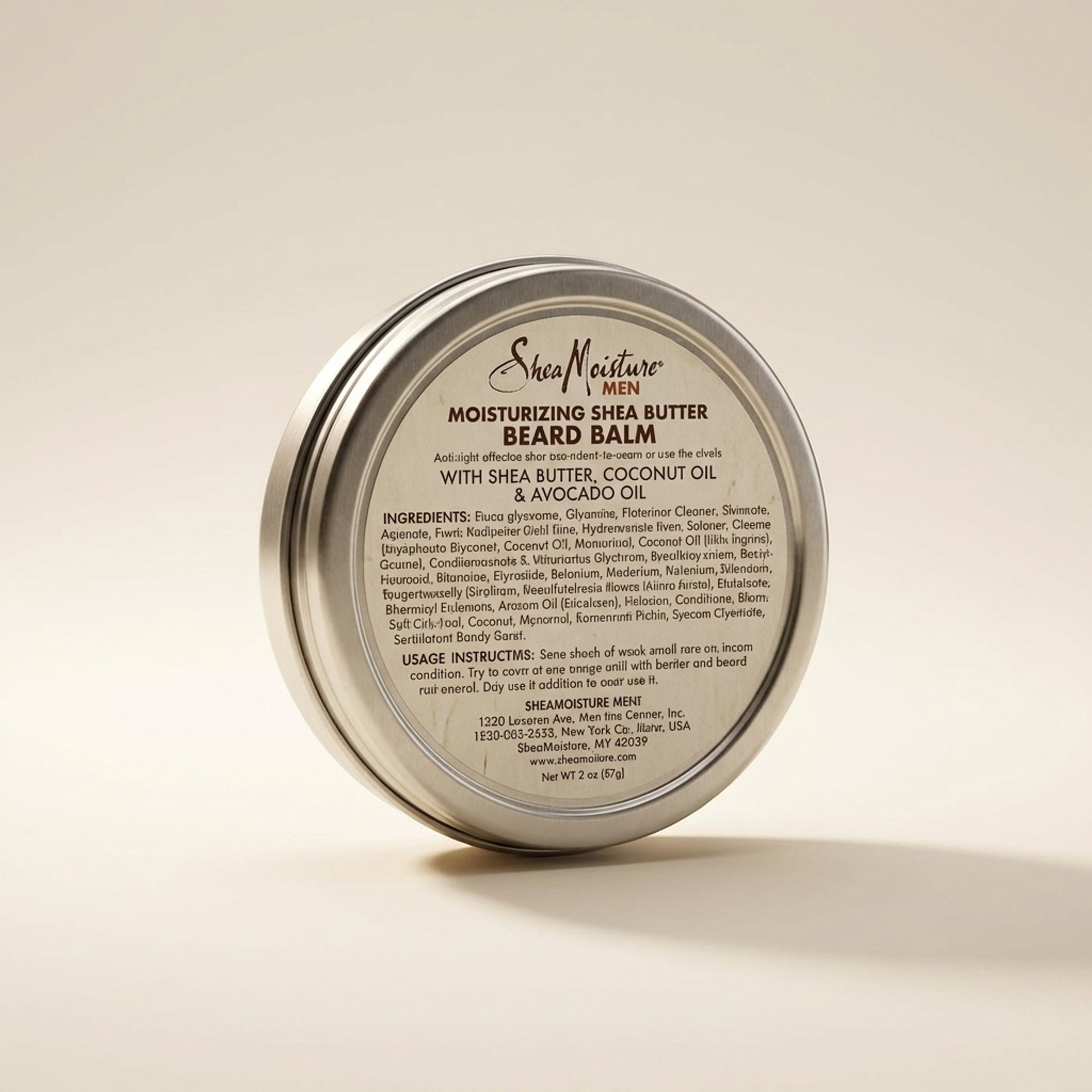 SheaMoisture Men's Moisturizing Shea Butter Beard Balm 57g - Back / Ingredients