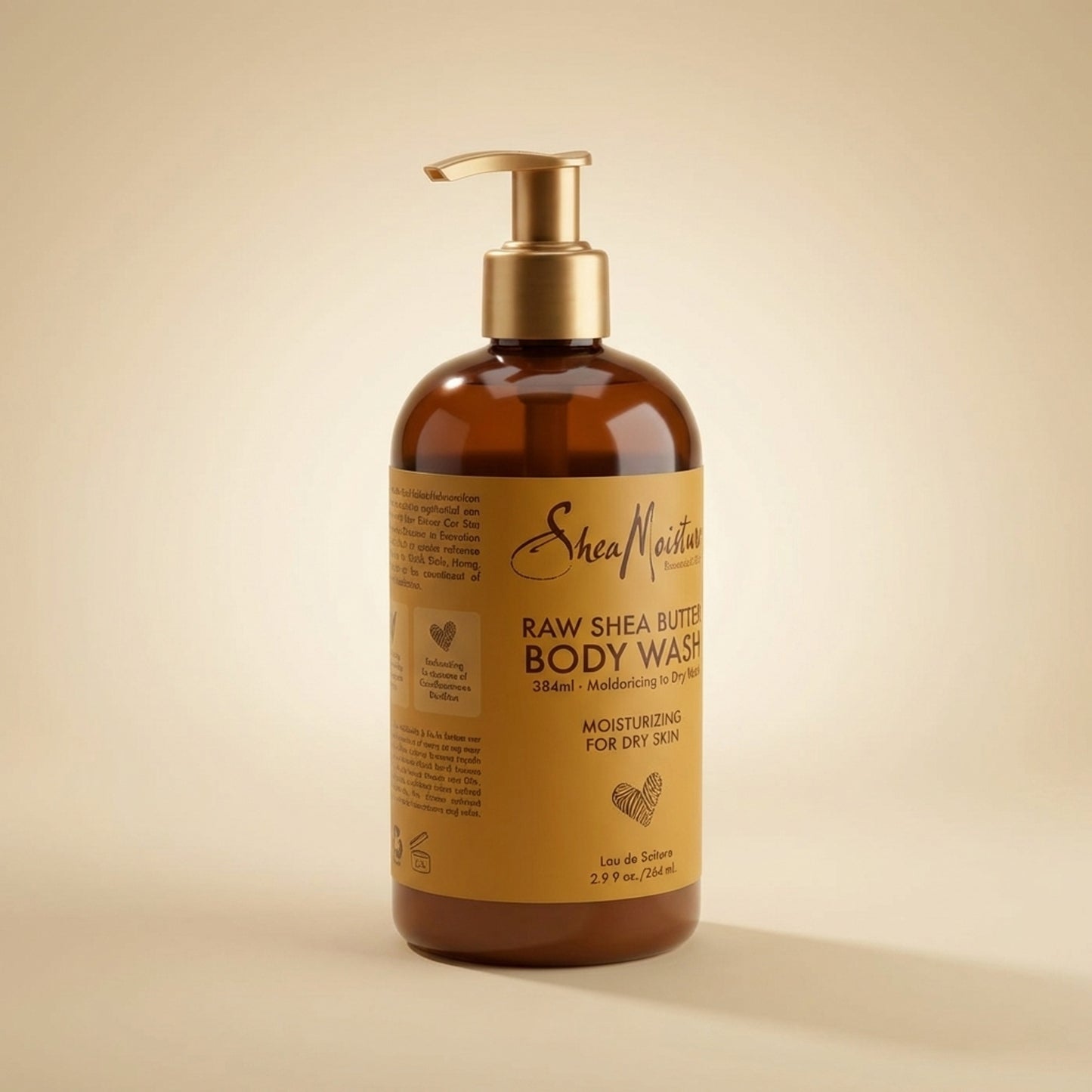 SheaMoisture Raw Shea Butter Body Wash 384ml - Three-Quarter (45°)