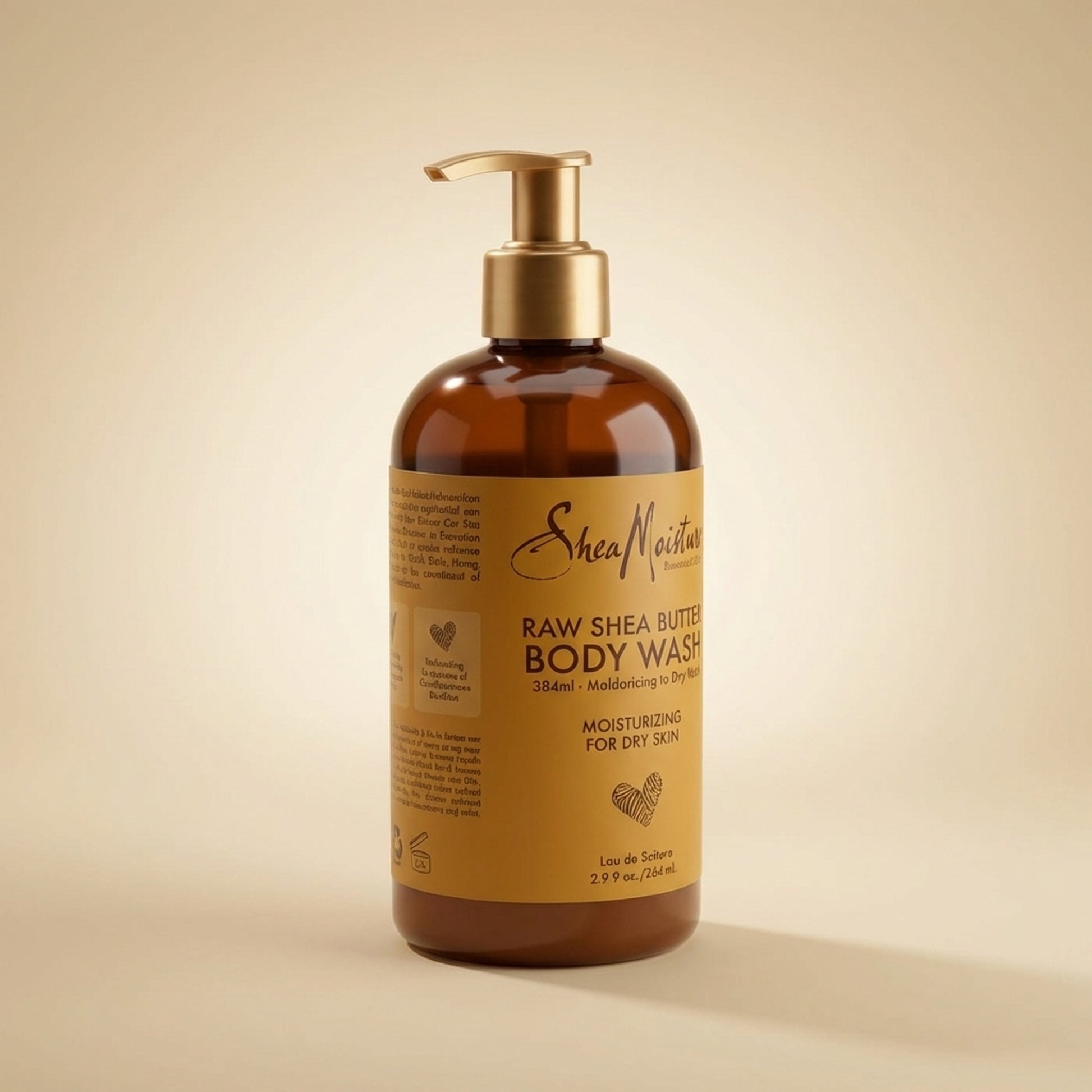 SheaMoisture Raw Shea Butter Body Wash 384ml - Three-Quarter (45°)