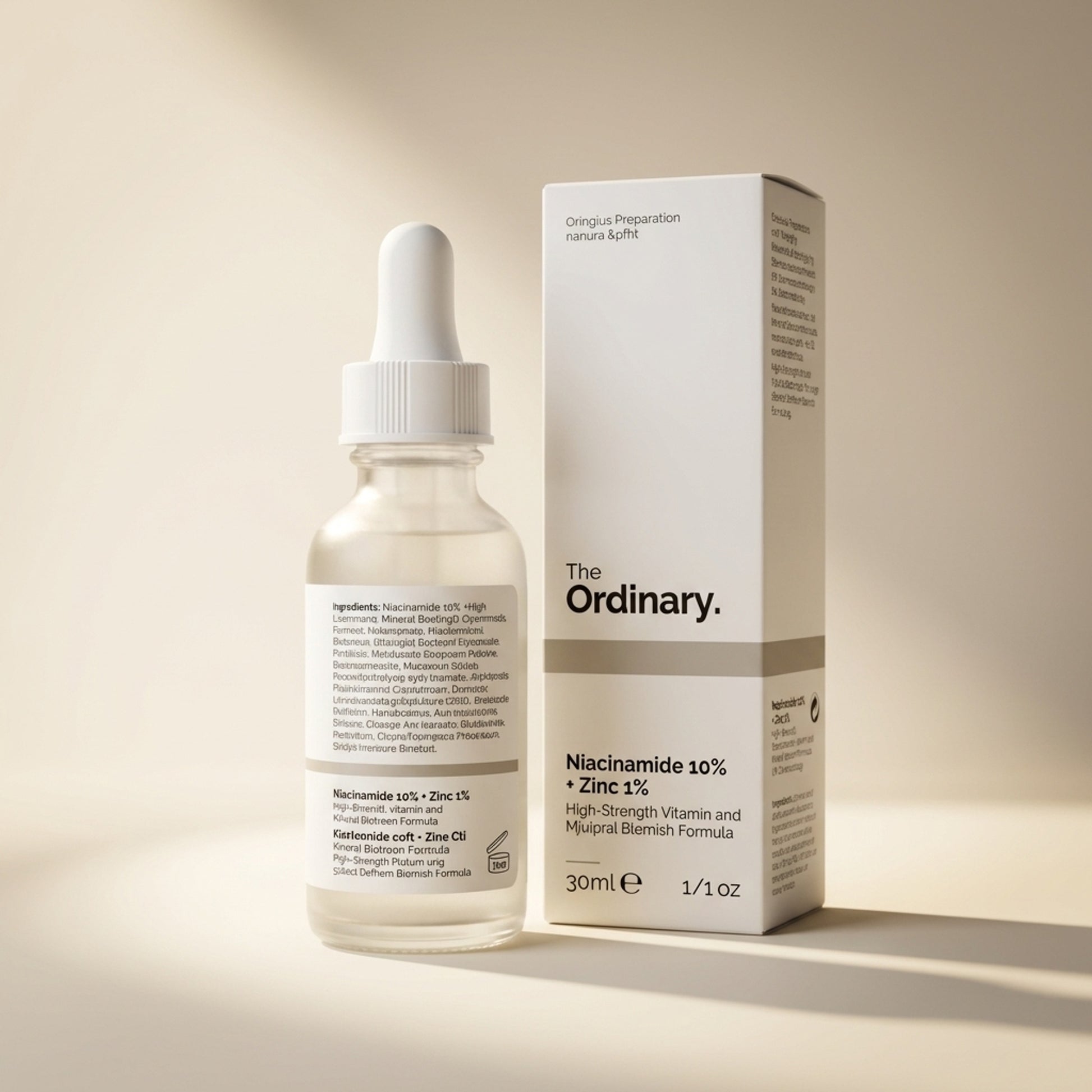 The Ordinary Niacinamide 10% + Zinc 1% 30ml - Back / Ingredients